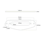 Metal Neck Pickup Mounting Ring for Telecaster - Black - Ploutone