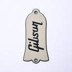 Custom Gibson Les Paul Truss Rod Cover - Gibson Logo (Cream & Black) truss rod covers from Ploutone