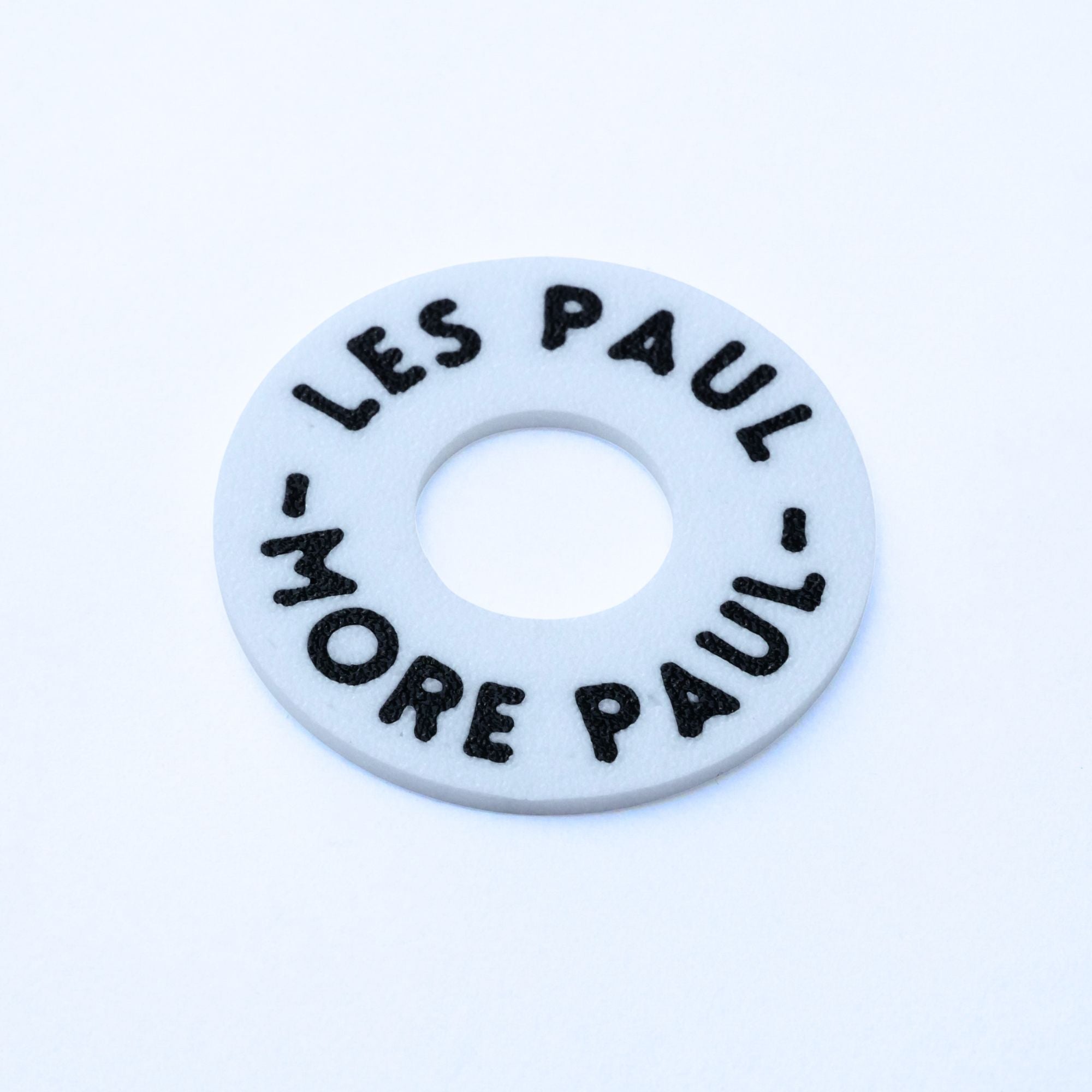 Custom Les Paul Poker Chip Guitar Toggle Switch Plate - White Les Paul More Paul - Ploutone