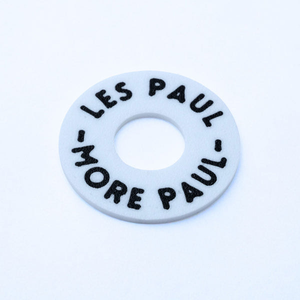 Custom Les Paul Poker Chip Guitar Toggle Switch Plate - White Les Paul More Paul - Ploutone