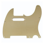 8-Hole Metal Telecaster Pickguard - Gold Brushed Aluminum - Ploutone