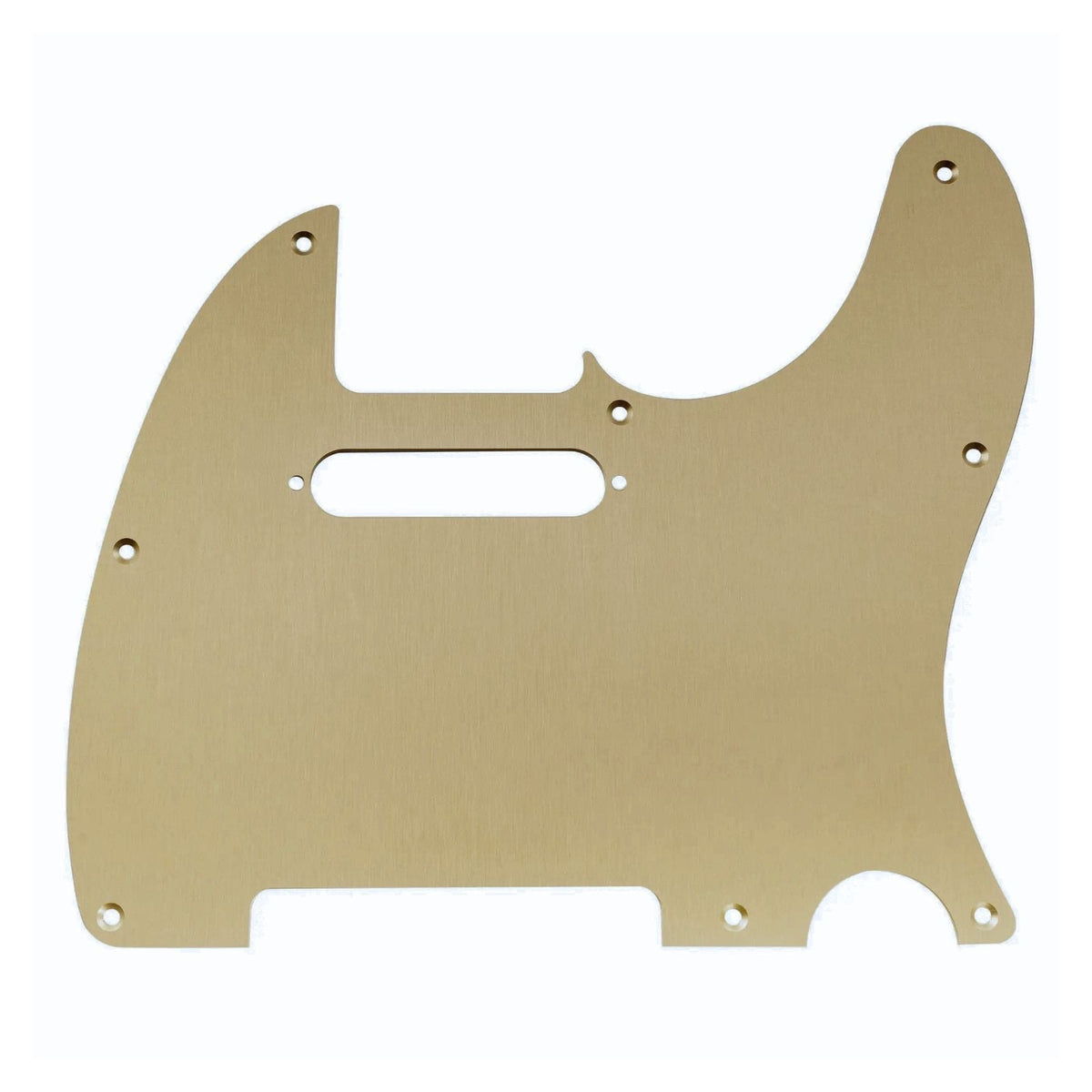 8-Hole Metal Telecaster Pickguard - Gold Brushed Aluminum - Ploutone