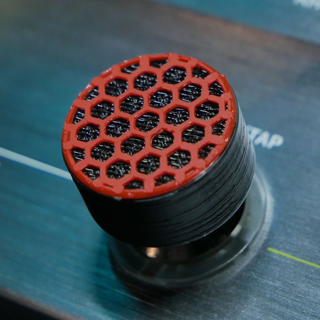 pedal topper Opus Guitar Pedal Footswitch Topper - Black and Red Honeycomb