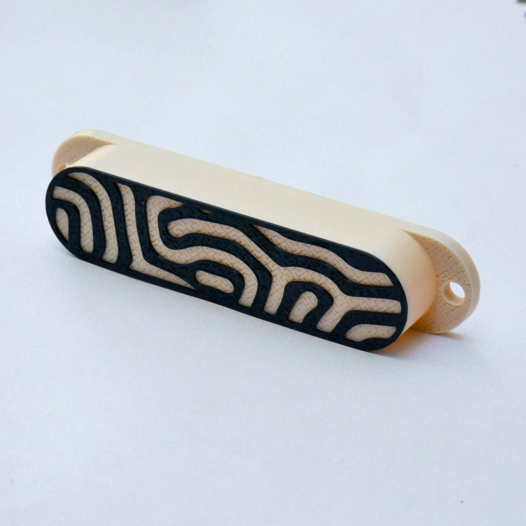 Custom Single Coil Strat Pickup Covers (No Holes) Set of 3 - Cream - Ploutone