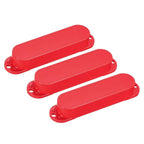 Stratocaster Single Coil Pickup Cover Set (No Holes) - Red 3 Pcs - Ploutone