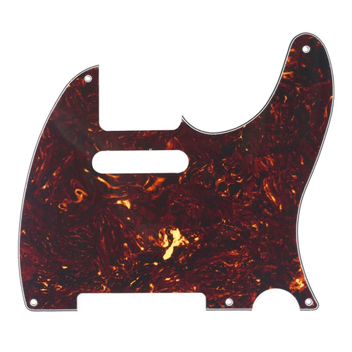 5-Hole Telecaster Pickguard - 4-Ply Brown Tortoise - Ploutone