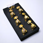 Gold Locking Tuners 6L (Left-Handed) - 18:1 Ratio, Fits 10mm (25/64") Holes, 45° Mounting Screw - Electric & Acoustic Guitar - Ploutone