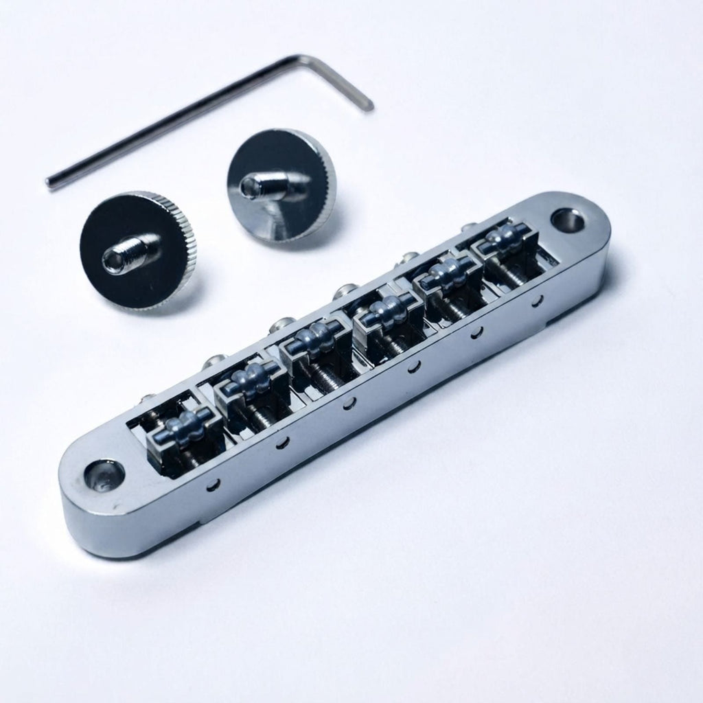 Tune-O-Matic Roller Bridge for Les Paul (M4 Posts) - Chrome/Gold/Black Chrome - Ploutone
