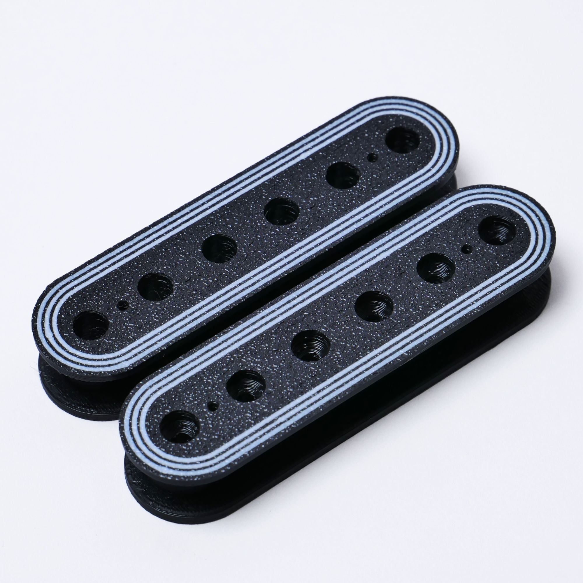 Custom ABS Humbucker Pickup Bobbins, Deco Style, 50mm/52mm Pole Spacing - Slug Side, Screw Side & Sets - Ploutone