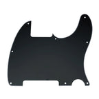 Esquire Pickguard (8-Hole) Telecaster Pickguard Blank - 20+ Colors 3-Ply Black - Ploutone