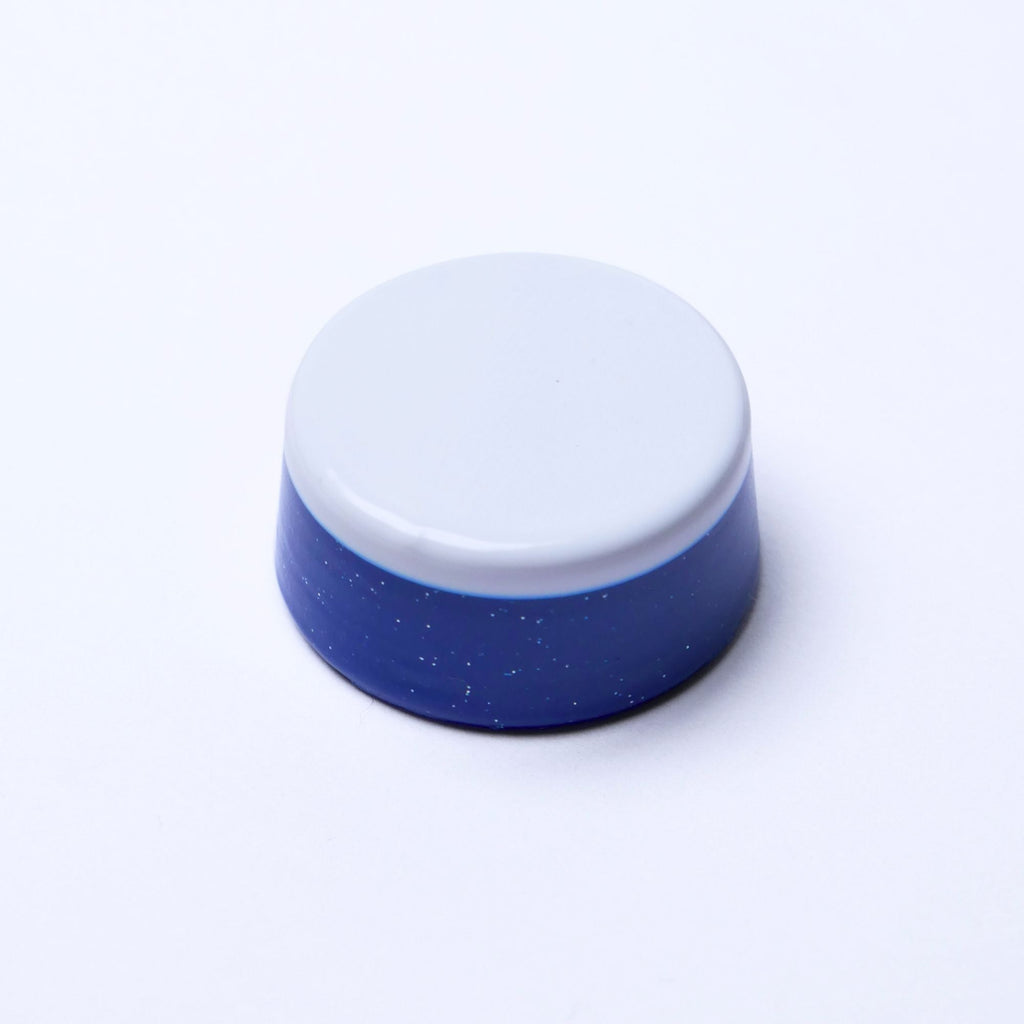 Custom Guitar Speed Knobs - Two Tone Blue & White - Ploutone