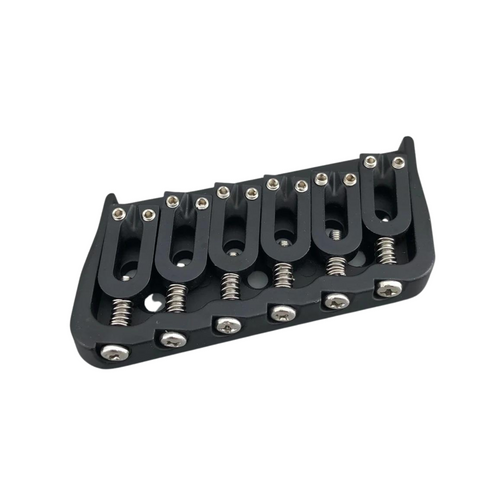 6-String Multi-Scale Guitar Bridge - Black - Ploutone