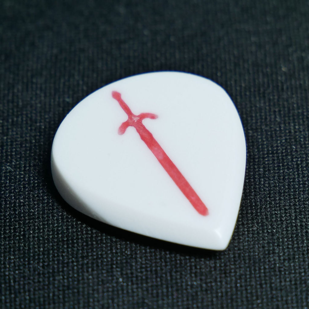Opus Jari VALKORE™ - Red Zelda Master Sword Handmade Guitar Pick - Ploutone