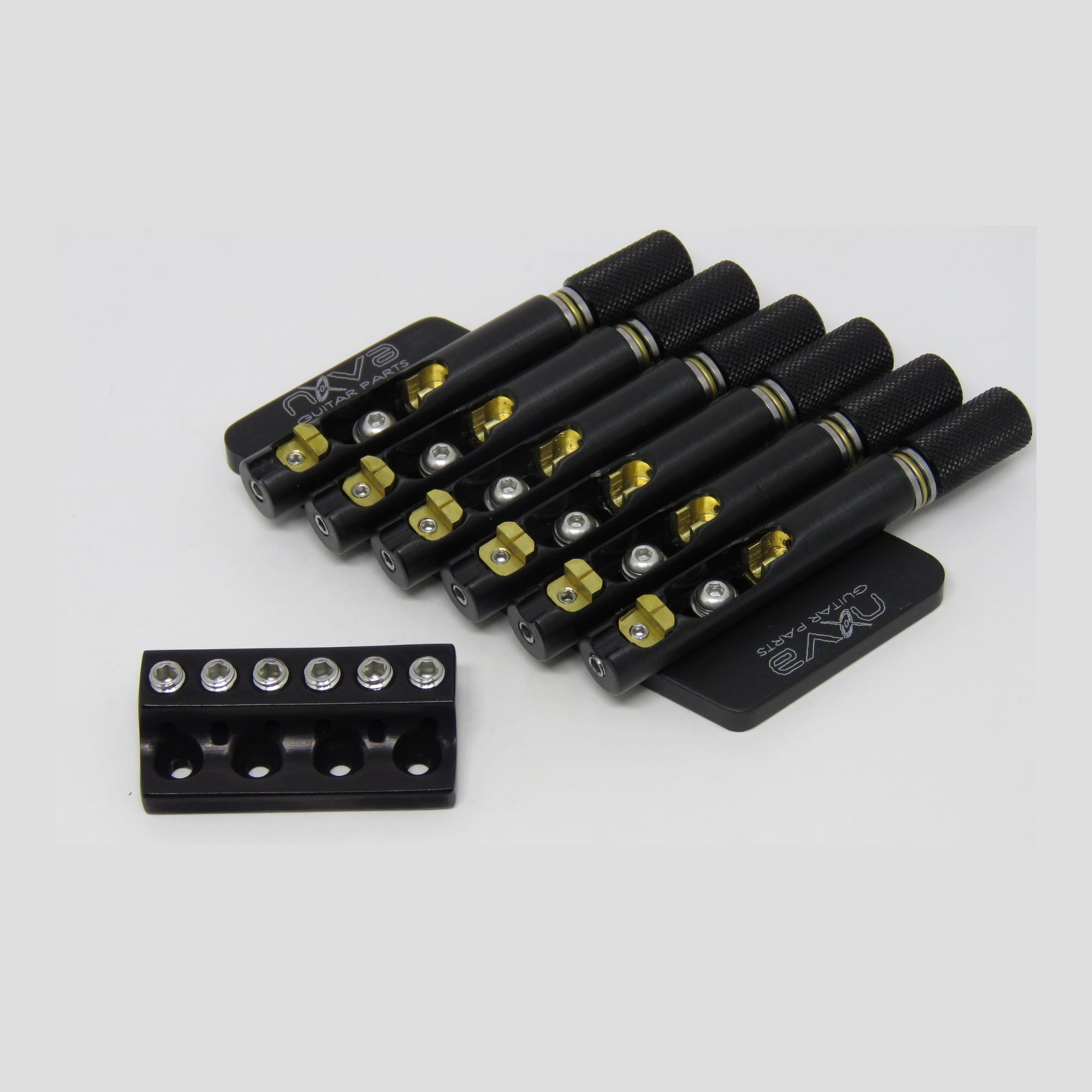 Nova Guitar Parts 6-String Multi-Scale Headless Guitar Bridge - Ploutone