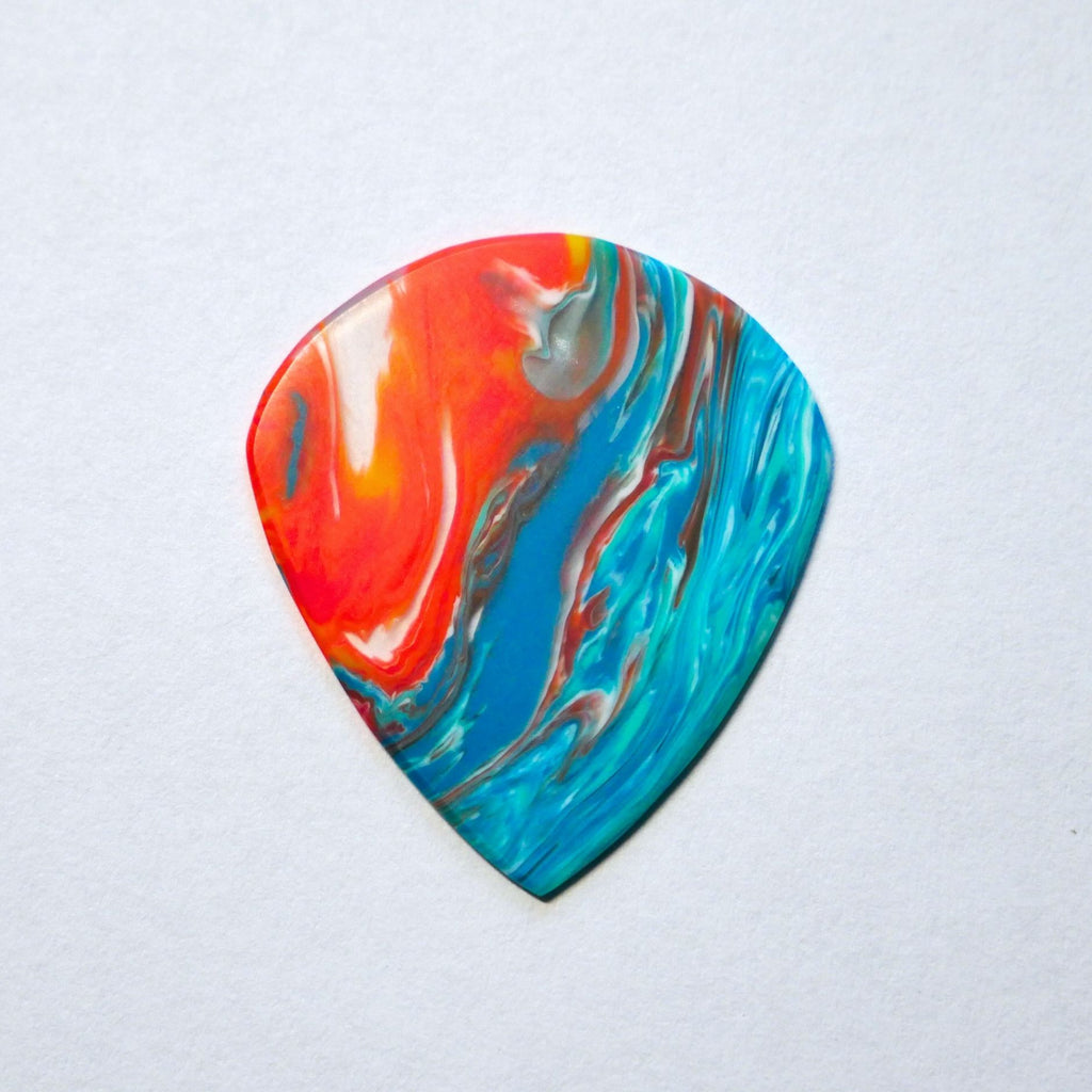 GT Plectrums Fire and Ice Epoxy Resin Guitar Pick - 1.1mm Jazz XL Guitar Picks from Ploutone