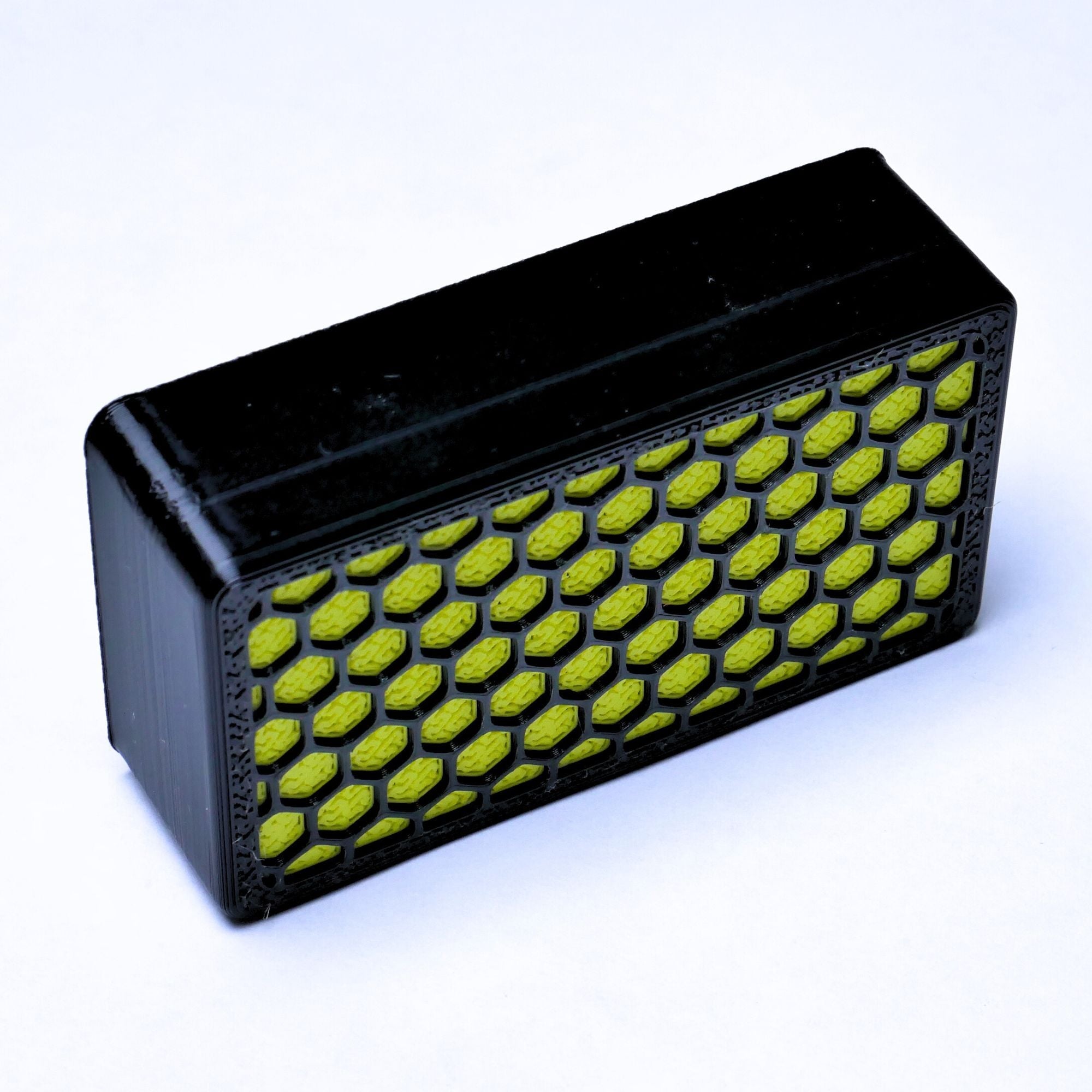 Custom HSS Pickup Cover Set (No Holes) - Black & Green Honeycomb - Ploutone