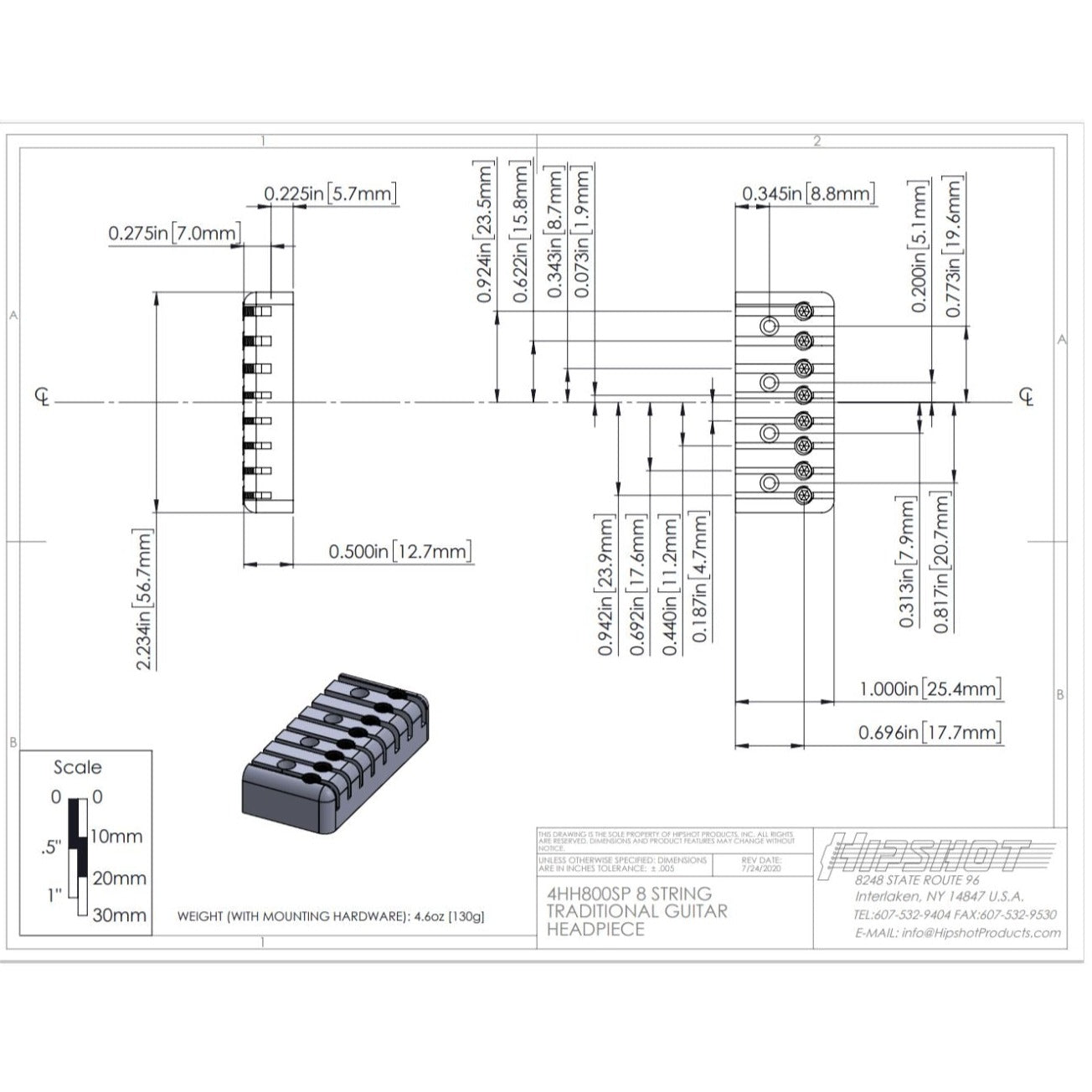 Hipshot Standard Guitar Headpiece - Ploutone