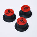 Opus Top Hat Guitar Knobs - Crimson Red and Black Odin's Horns - Ploutone