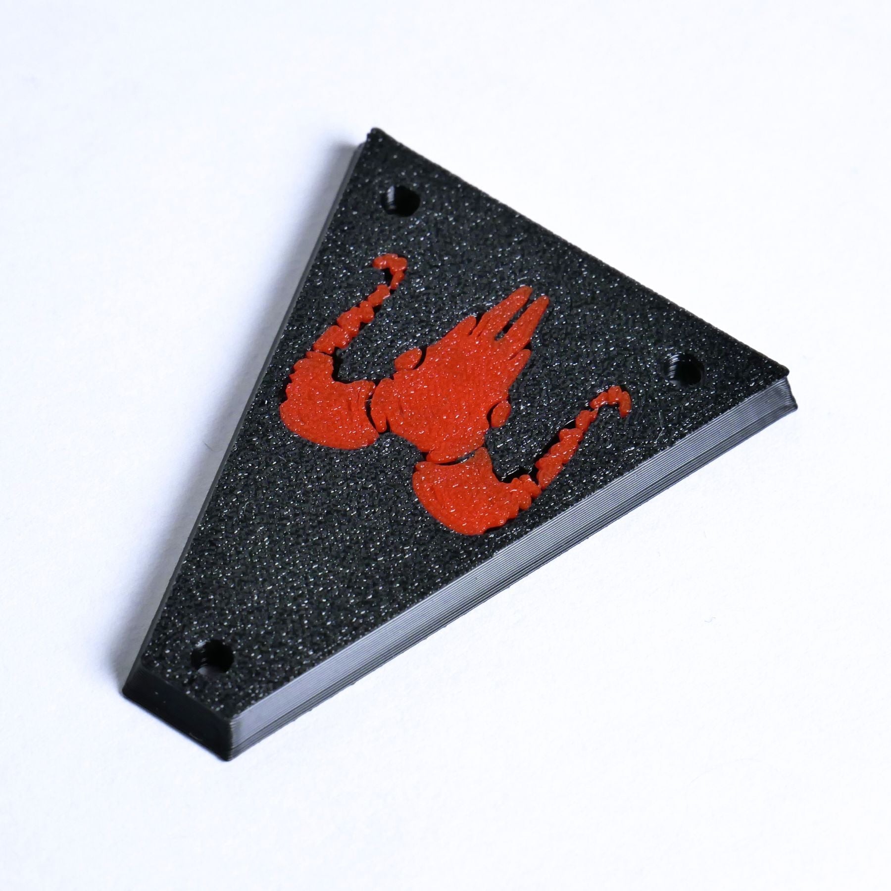 Custom Jackson/ Charvel Guitars Truss Rod Cover – Ram Skull (Red & Black) - Ploutone