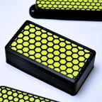 Custom HSS Pickup Cover Set (No Holes) - Black & Green Honeycomb - Ploutone