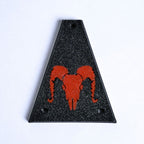Custom Jackson/ Charvel Guitars Truss Rod Cover – Ram Skull (Red & Black) - Ploutone