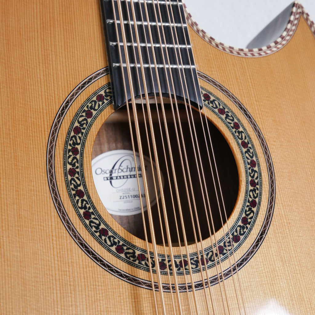 Oscar Schmidt OH52SE Acoustic-Electric Bajo Sexto w/ Bag - Solid Cedar & Macassar Ebony - Ploutone