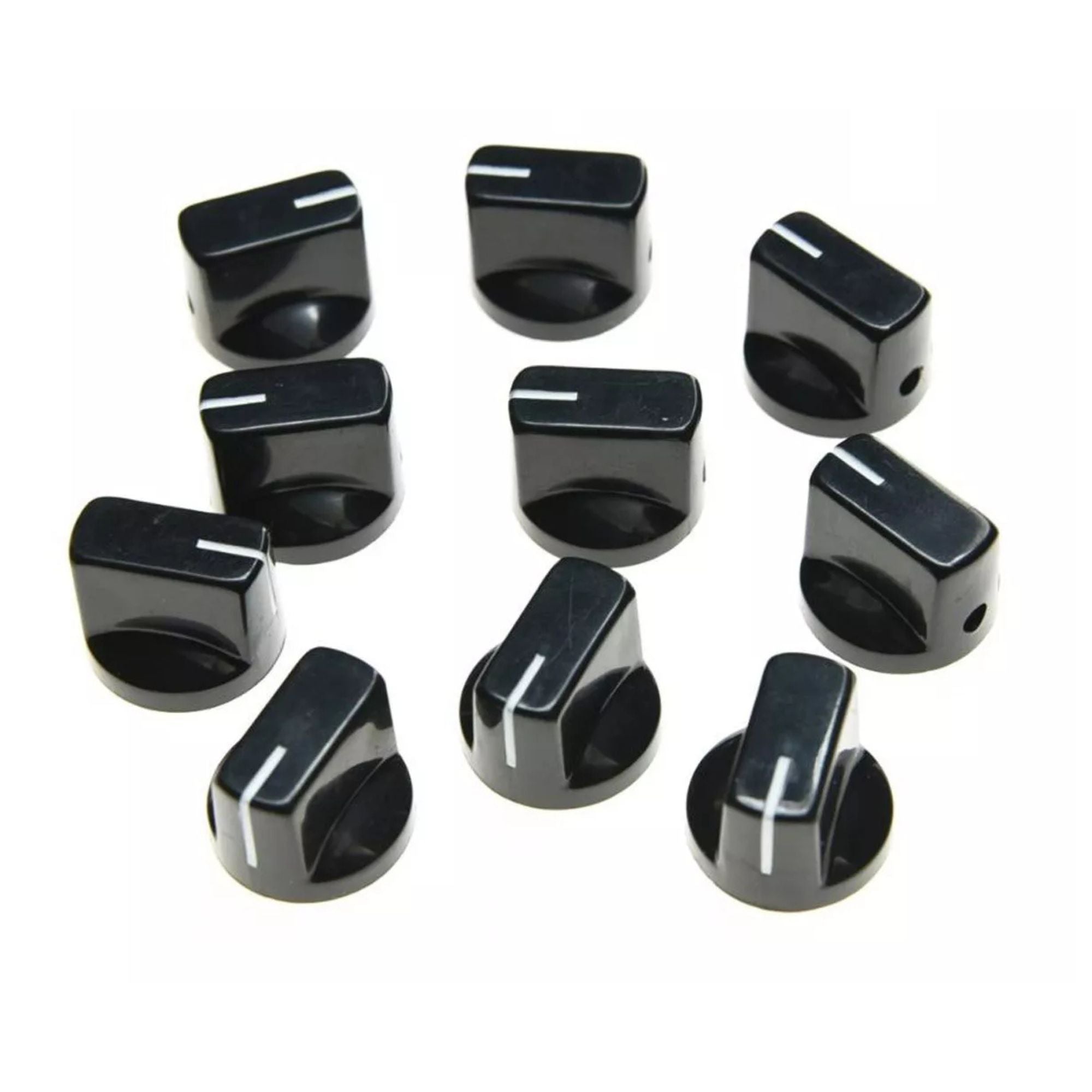 Davies 1510 Black Pointer Knobs for Amp and Effect Pedal - Black (Set of 10) - Ploutone