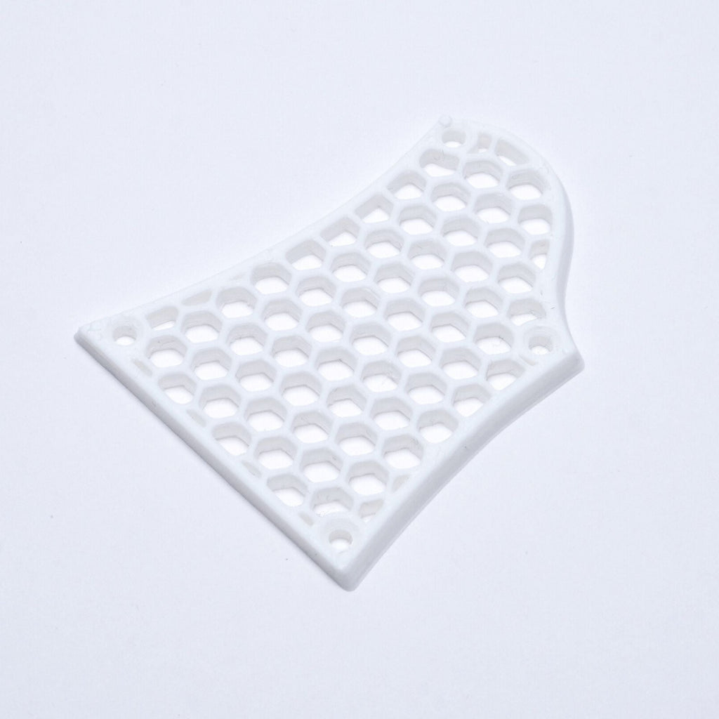Custom Ibanez BTB Truss Rod Cover - Honeycomb Pattern White - Ploutone