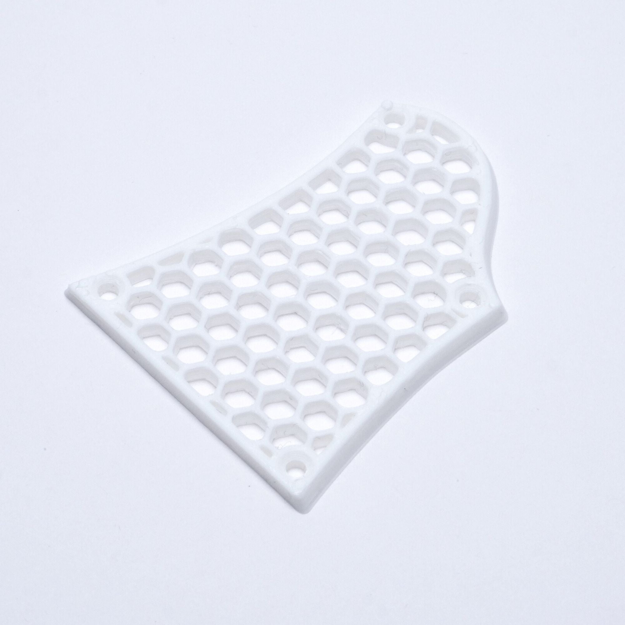 Custom Ibanez BTB Truss Rod Cover - Honeycomb Pattern White - Ploutone