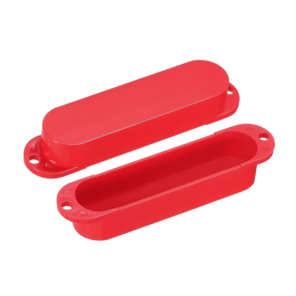 Stratocaster Single Coil Pickup Cover Set (No Holes) - Red 3 Pcs - Ploutone