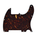 Esquire Pickguard (8-Hole) Telecaster Pickguard Blank - 20+ Colors 4-Ply Brown Tortoise - Ploutone