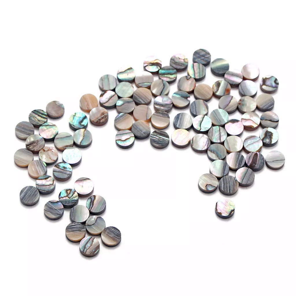 Genuine Abalone 6mm Guitar Inlay Dots - 50pcs - Ploutone