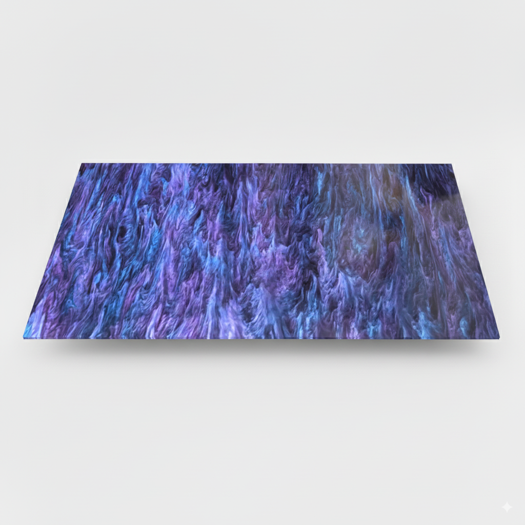 Acrylic Inlay and Pickguard Material - Blue Galaxy Swirl | Ploutone