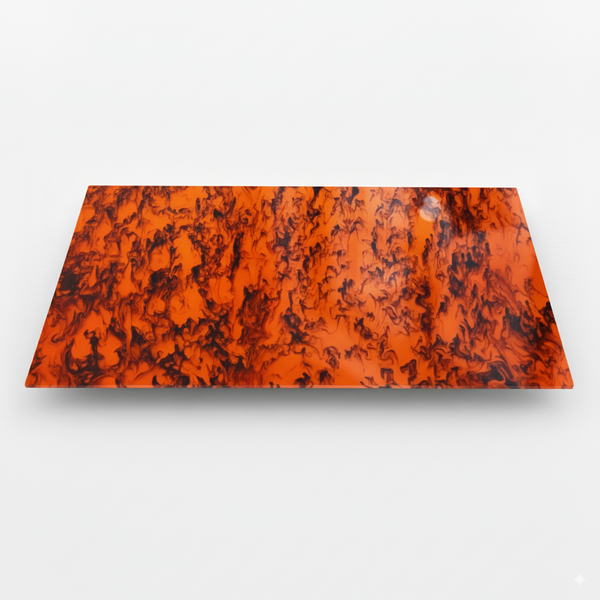 Acrylic Inlay and Pickguard Material - Translucent Magma Smoke | Ploutone
