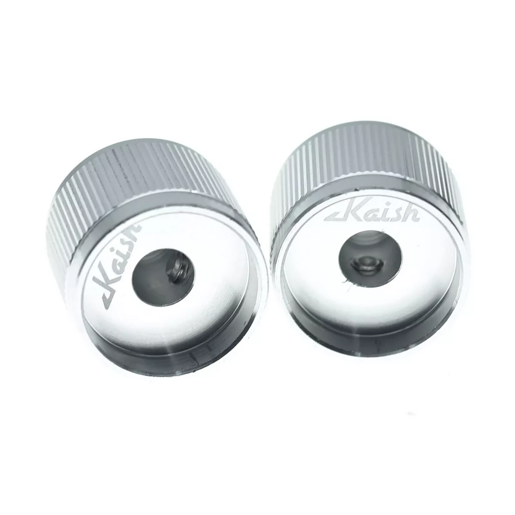 Aluminum Pot Knobs - 21mm Diameter, 1/4" for Guitars, Basses & Pedals (Set of 2) - Ploutone