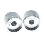 Aluminum Pot Knobs - 21mm Diameter, 1/4" for Guitars, Basses & Pedals (Set of 2) - Ploutone
