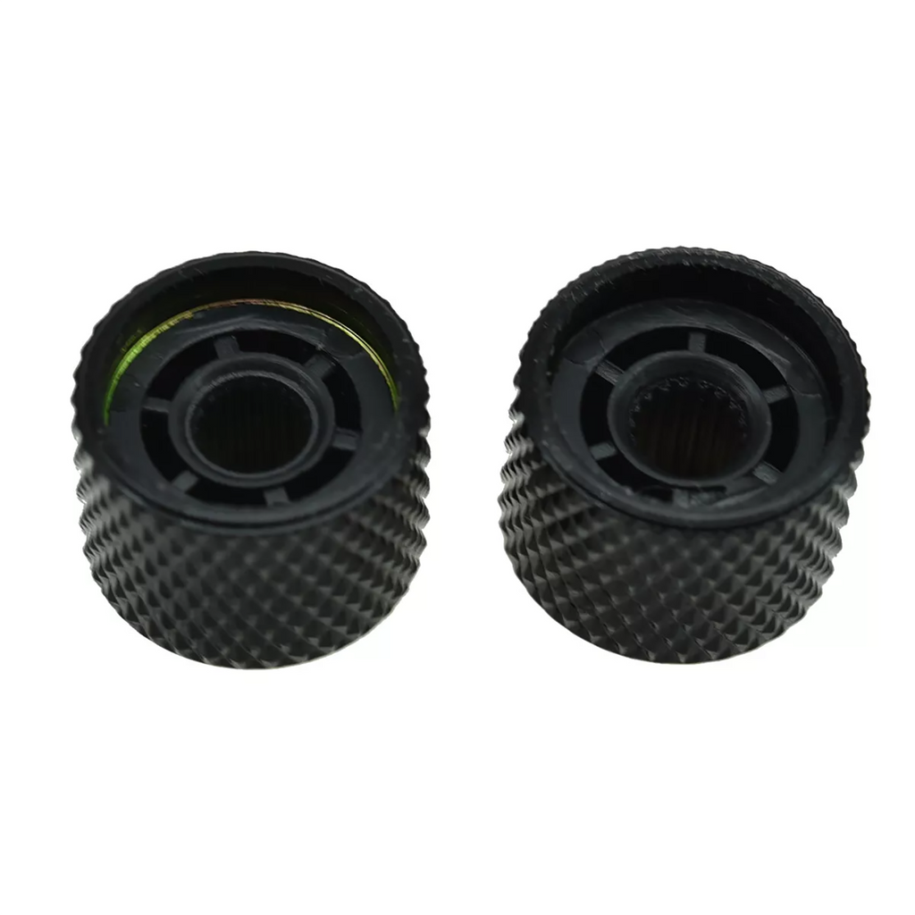 Black Abalone Top Dome Knobs for P Bass & Telecaster Guitars (Set of 2) - Ploutone