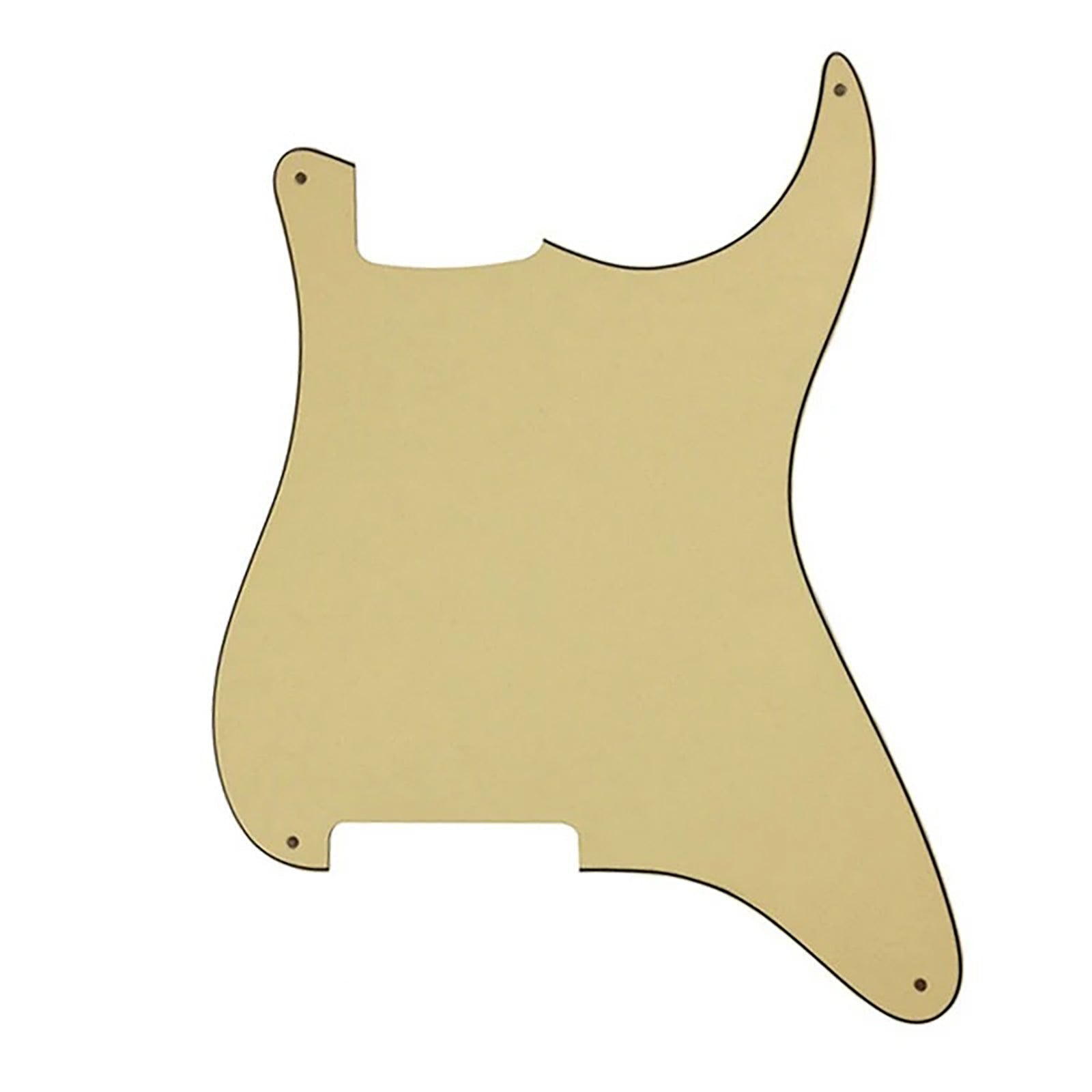 Strat Pickguard No Holes - 3-Ply Cream Yellow - Ploutone