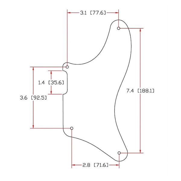 Cabronita Telecaster Pickguard - Transparent  from Ploutone