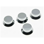 Chrome Top Hat Metal Bell Knobs - 5.8mm Metric for Guitars & Basses (Set of 4) - Ploutone
