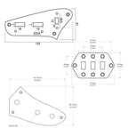 Jaguar Guitar Upper & Lower Control Switch Plate Set fits Fender/Squier - Multiple Colors - Ploutone