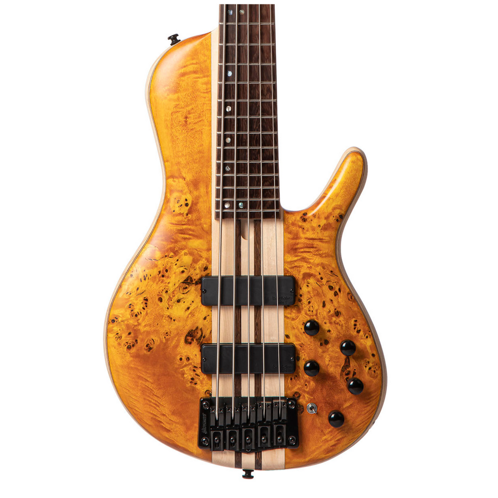 Cort Artisan Series A5 Plus SC 5-String Bass Guitar Amber Open Pore - Ploutone