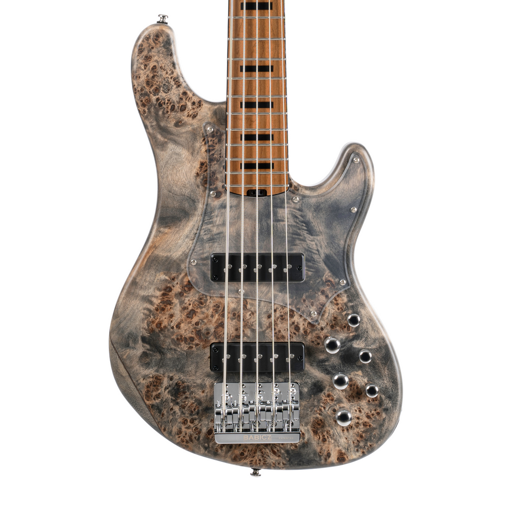 Cort GB Series Modern 5-String Bass Guitar Open Pore Charcoal - Ploutone