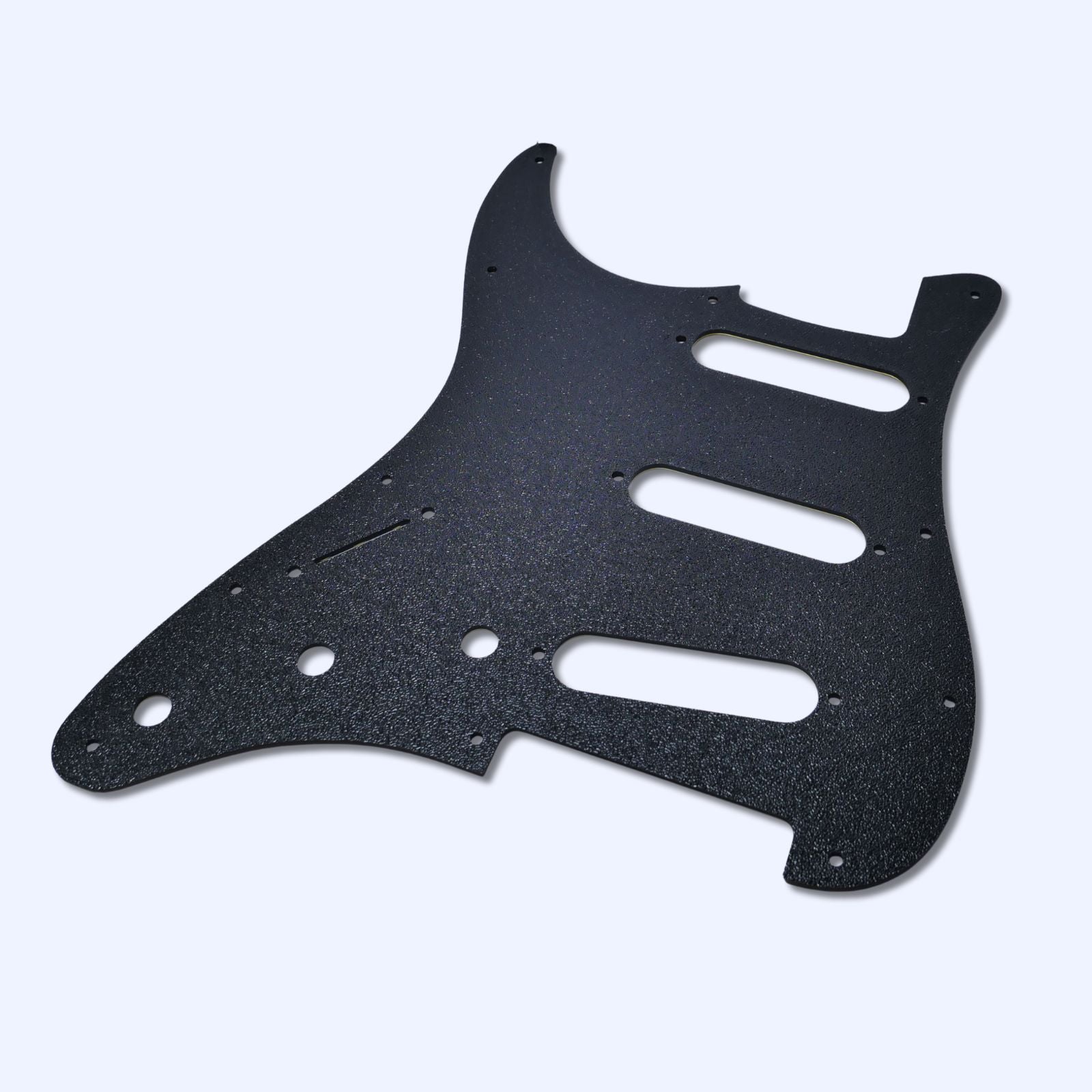 Custom Stratocaster Pickguard (11-Hole SSS) – Artisan Series - Textured Gun Metal Gray - Ploutone
