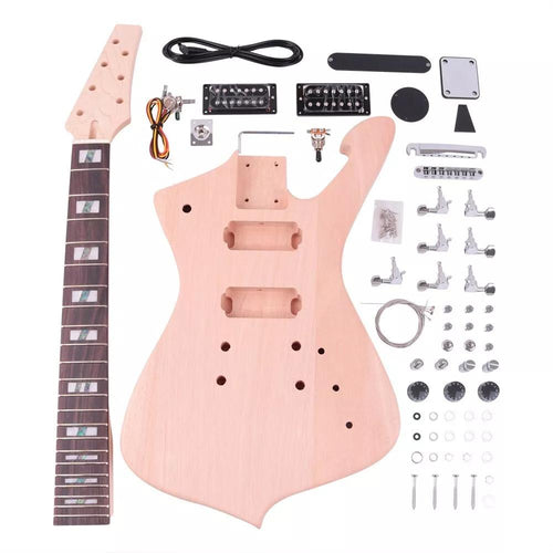 7-String DIY Iceman-Style Electric Guitar Kit - Mahogany Body - Ploutone
