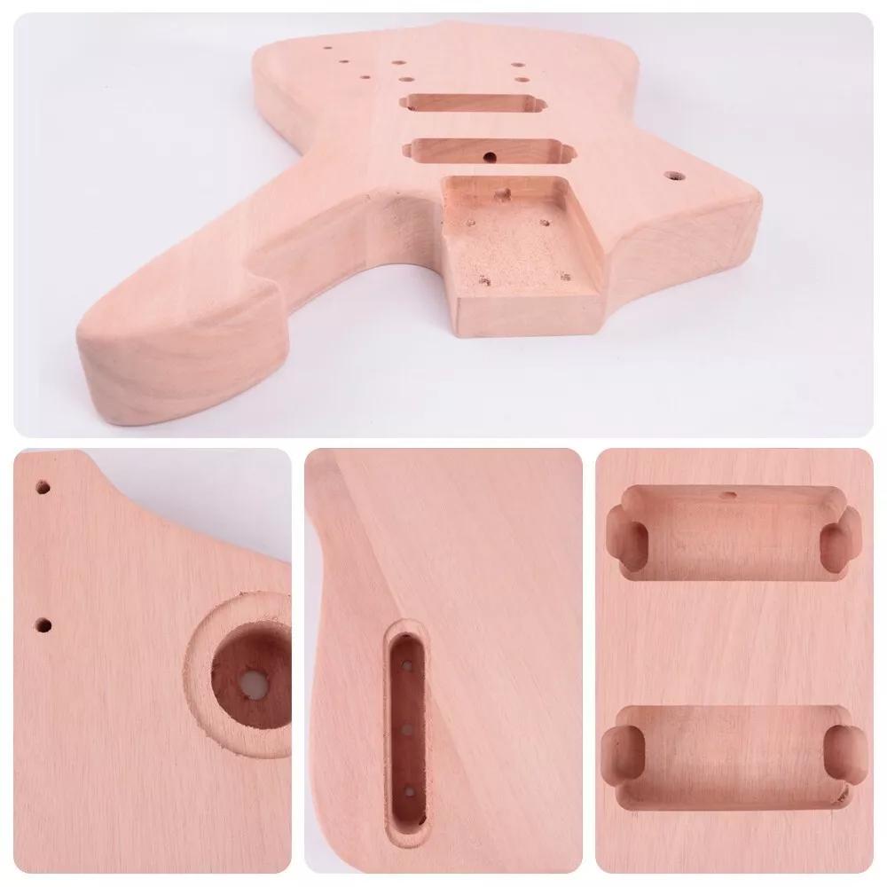 7-String DIY Iceman-Style Electric Guitar Kit - Mahogany Body - Ploutone