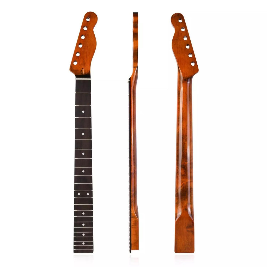 Roasted Maple Tele-Style Guitar Neck, 9.5" Radius, Rosewood Fretboard - Ploutone