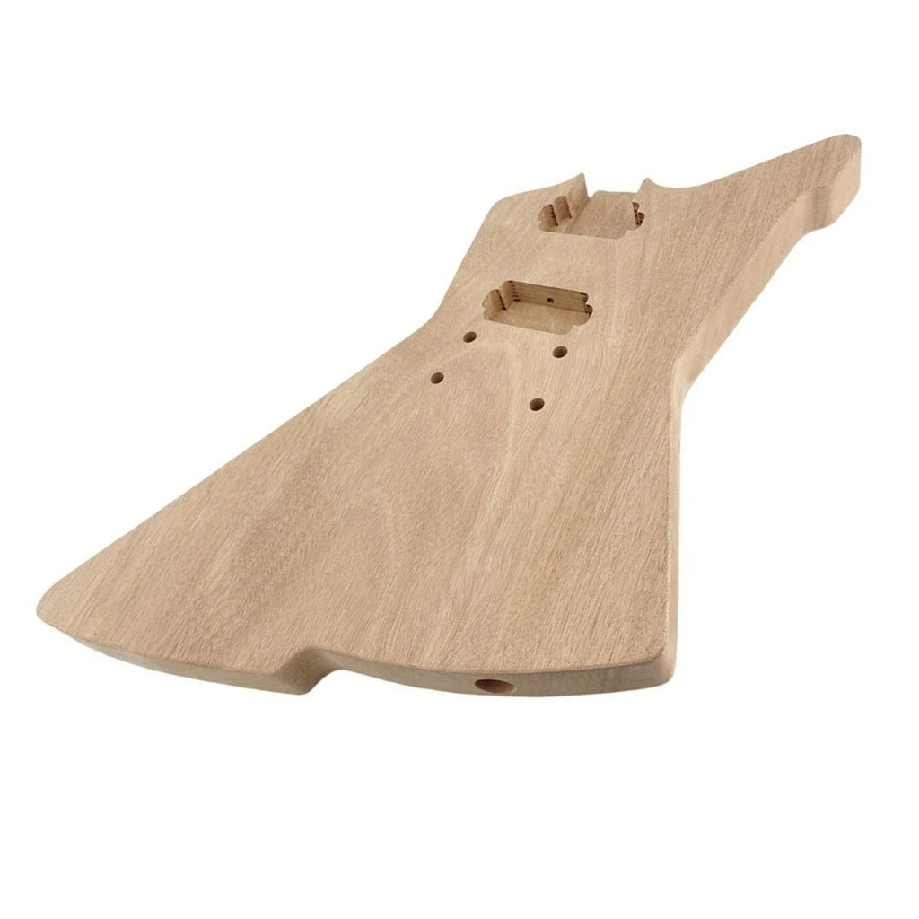 Unfinished Explorer-Style Guitar Body - Mahogany Guitar Bodies from Ploutone