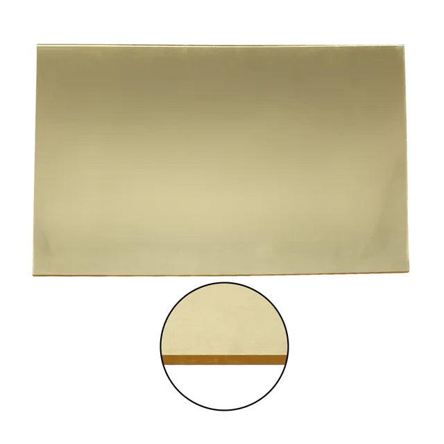 Acrylic Mirror Pickguard Material - 1-Ply Gold - 17 x 11.5 inch Pickguard Blank - Ploutone