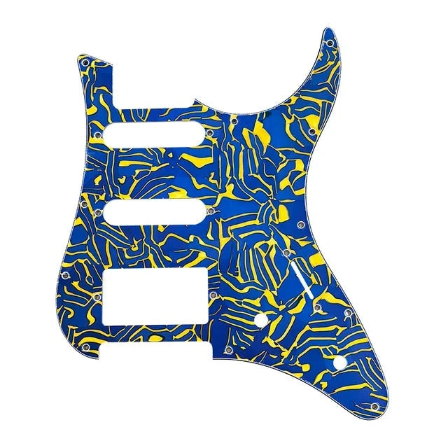 Yamaha Pacifica 012, EG112, 112J Pickguard - 30+ Colors 4-Ply Blue Pearl Shell - Ploutone